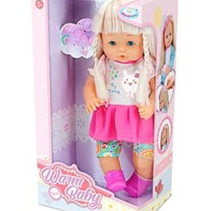 عروسک دخترانه با پیراهن وارم بیبی Warm Baby مدل RT05080-5-اسباب بازی